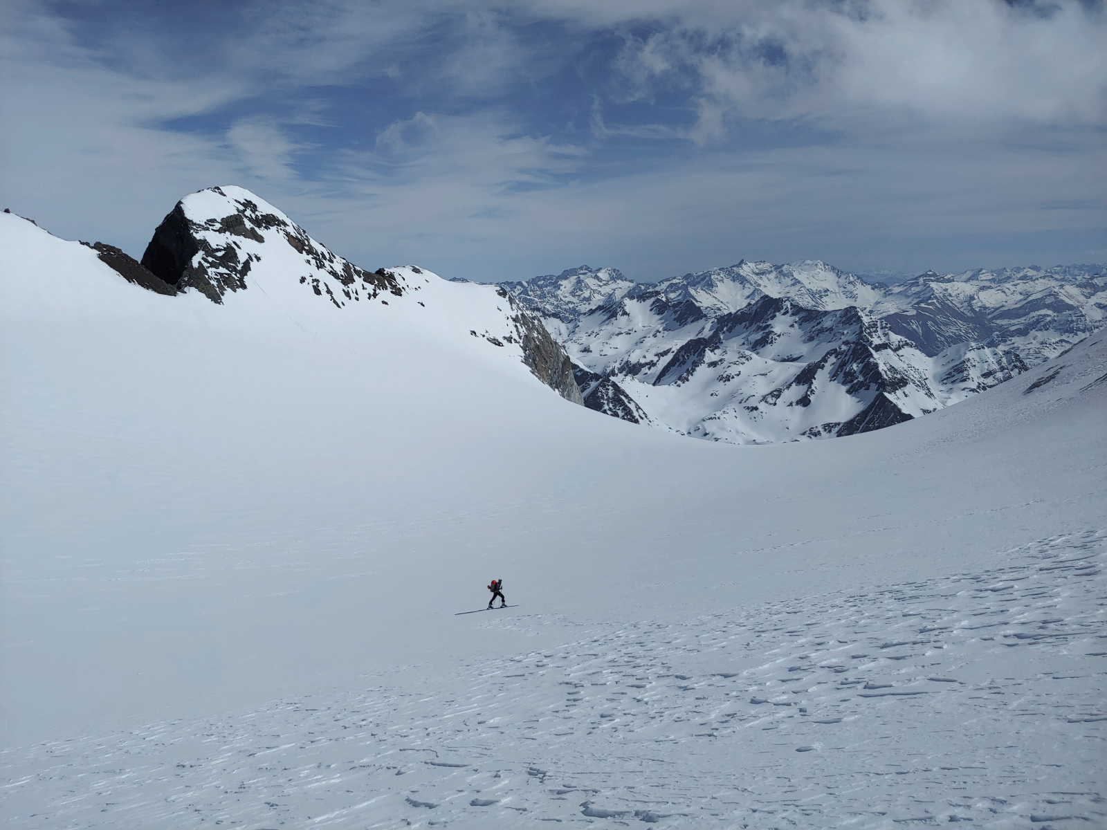 Fon atravesando el Glacier d’Ossue